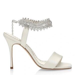 Manolo Blahnik Parinasan 105 Embellished Sandals size 36